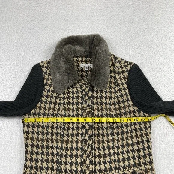 CAbi Jacket Womens 8 Multicolor Houndstooth Sweater Academia College‎ Preppy - Picture 7 of 12